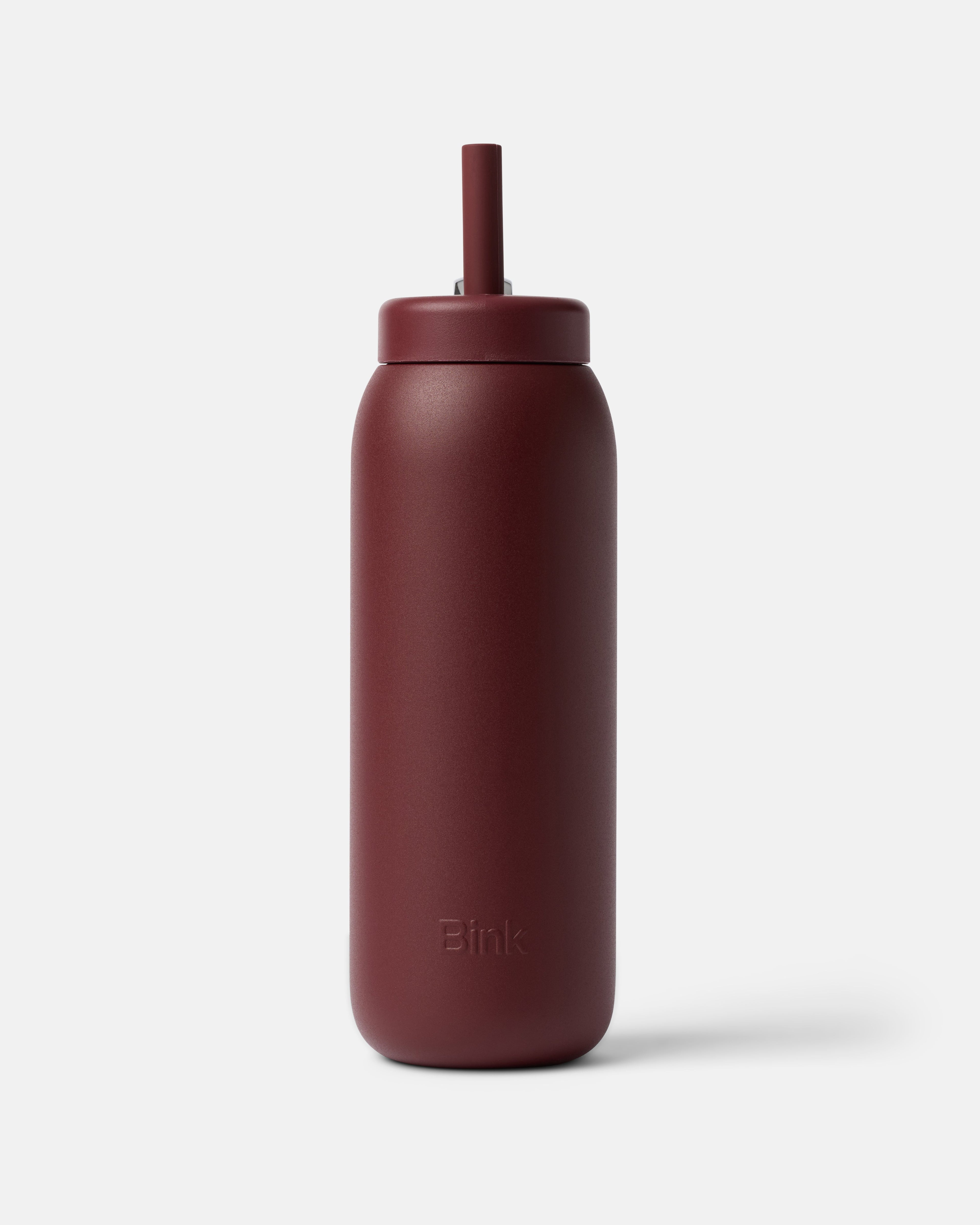 Stainless Straw Cap 24oz Black Cherry