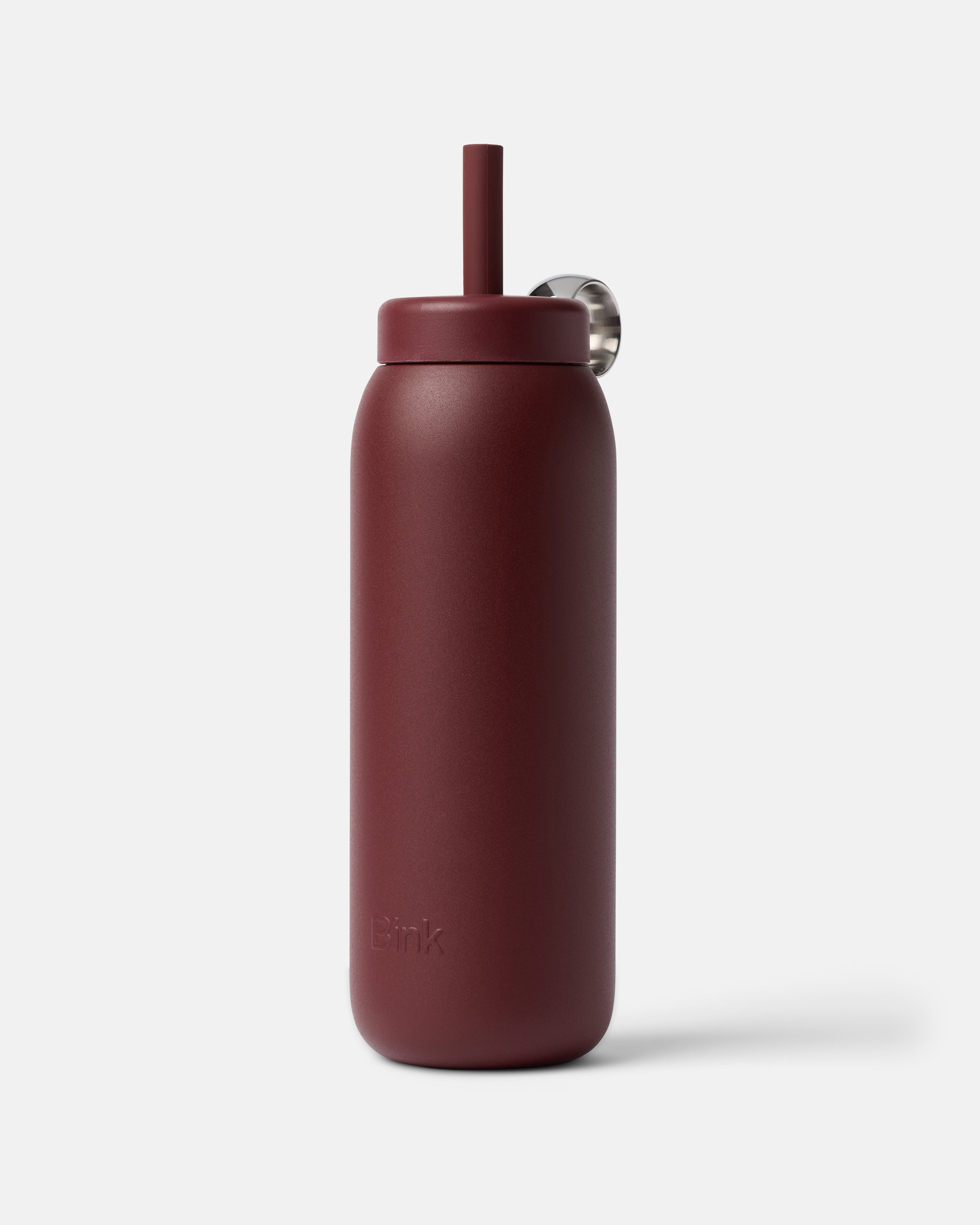 Stainless Straw Cap 24oz Black Cherry